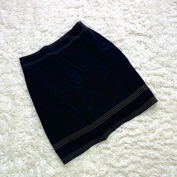 Boden Black Corduroy Stitched Pencil Skirt - Picture 1 of 6